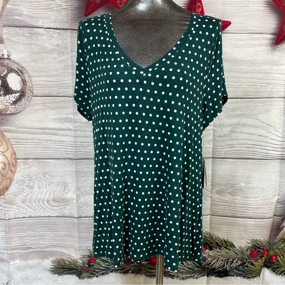 LuLaRoe XL/1X Christy top with TC2 Christmas leggings - Picture 5 of 14
